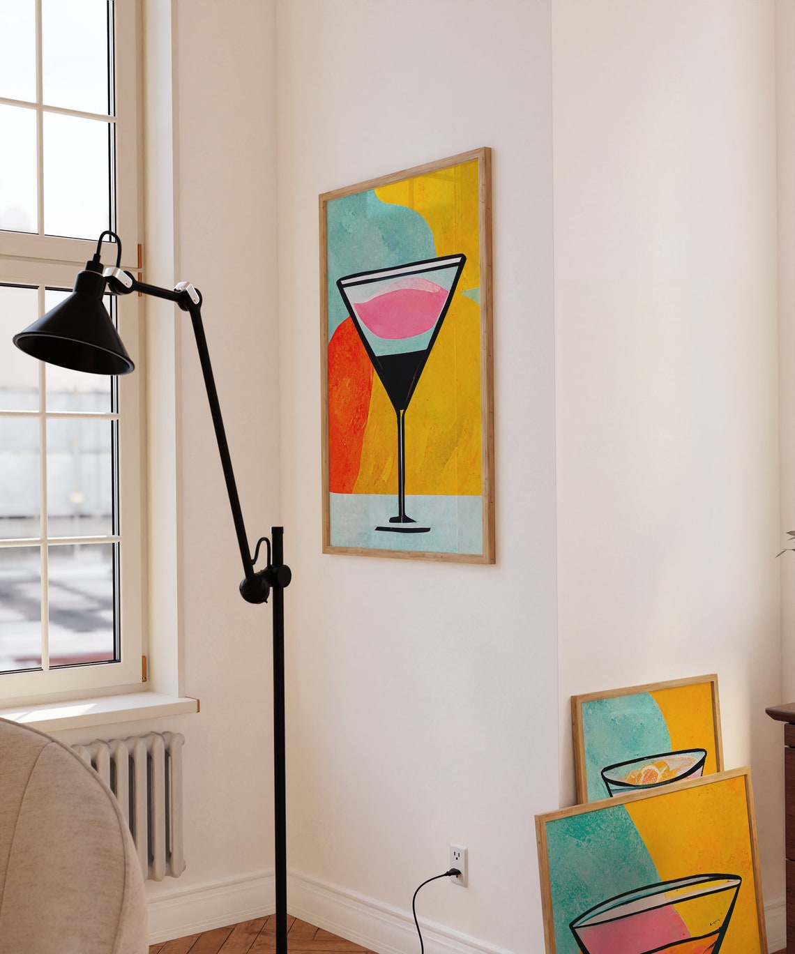 Printable Bar Cart Wall Art Colorful Pop Art Martini Poster - Etsy