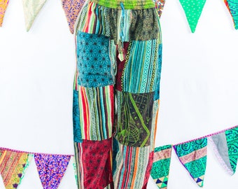 Andromeda  boho hippie patchwork pants unisex PLUS SIZE