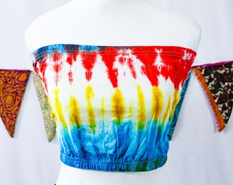 Cute tie dye tube top, crop top