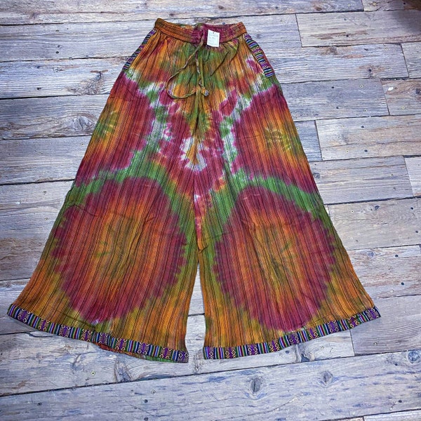 Tie-dye palazzo pants hippie pants