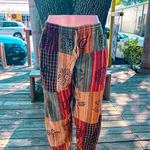 Laced Patchwork Pants