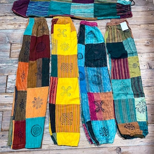 Pantalon patchwork bohème hippie