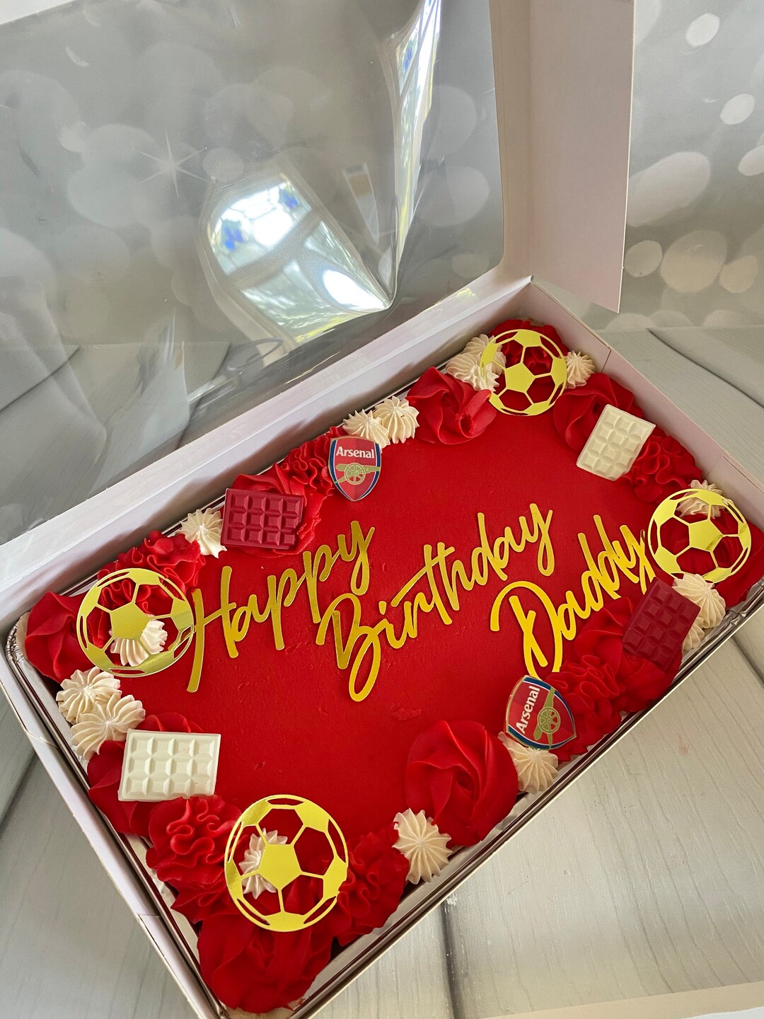 Personalised Tray Bake / Cake Topper / Sheet Cake Topper and Set of 4 ...