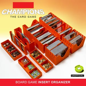 Marvel Champions Organizer | 3D Printed Insert | For Core Set and Campaign | Card Dividers | Sleeved Cards Compatible