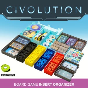 Civolution Organizer | Civolution Insert | Board Game Storage | 3D Printed