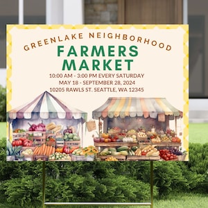 Farmers Market Printable Sign