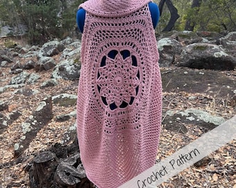 Brombeere Blüte Kreis Weste Häkelanleitung | Elegante Kreis Weste | Lace Crochet Weste Muster | Modernes Boho Häkel PDF
