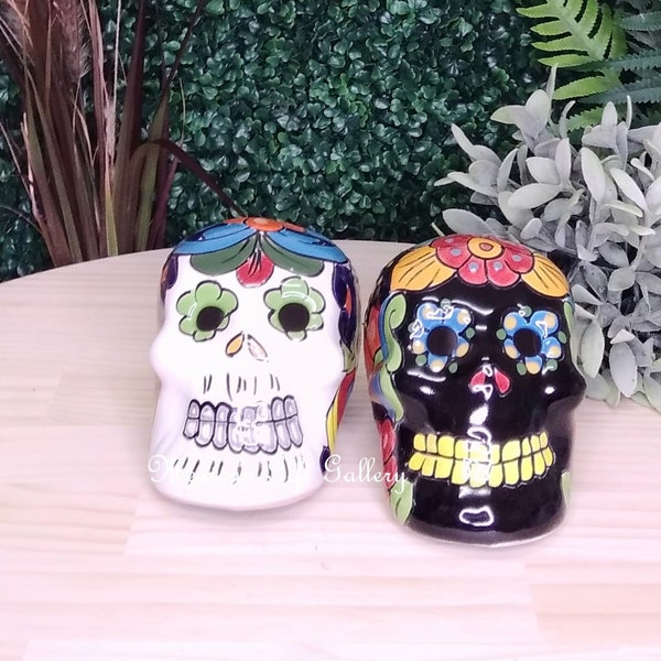 Hand Painted Talavera Mexican Folk Art | Hand Painted Skulls