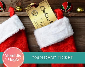 Golden Ticket | Minimalist Christmas Gift | Digital Download | Gift of Time