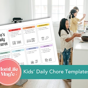 Kids' Daily Chore Chart - Template