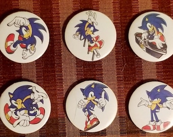 Sonic the hedgehog 2000's buttons | Sonic pins