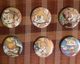 Tails the fox buttons | Sonic pins