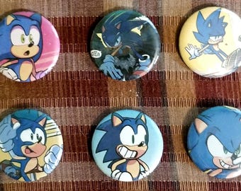 Sonic the hedgehog buttons | Sonic pins