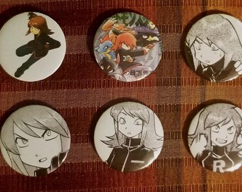 Silver buttons | pokemon gold & silver pins | pokemon heartgold and soulsilver | Pokemon Pins