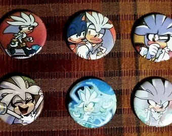 Silver the hedgehog buttons #2 | Sonic pins