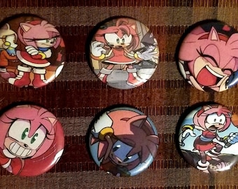 Amy Rose buttons #2 | Sonic pins