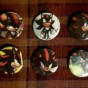 Shadow the hedgehog buttons | Sonic pins