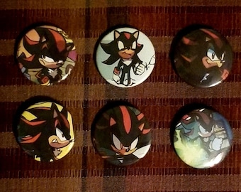 Shadow the hedgehog buttons | Sonic pins