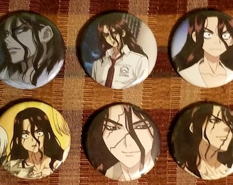 Tsukasa Shishio Buttons | Dr.stone anime pins