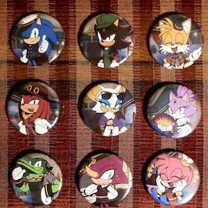 The murder of sonic the hedgehog buttons | Sonic pins