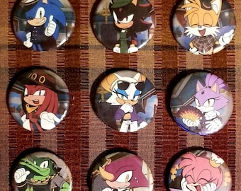The murder of sonic the hedgehog buttons | Sonic pins