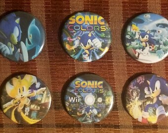 Sonic Colours pins | Sonic buttons