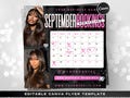 September Bookings Now Available Flyer, DIY Fall Book Now Appointments Beauty Hair Lashes Wigs Makeup Nails Social Media Canva Template