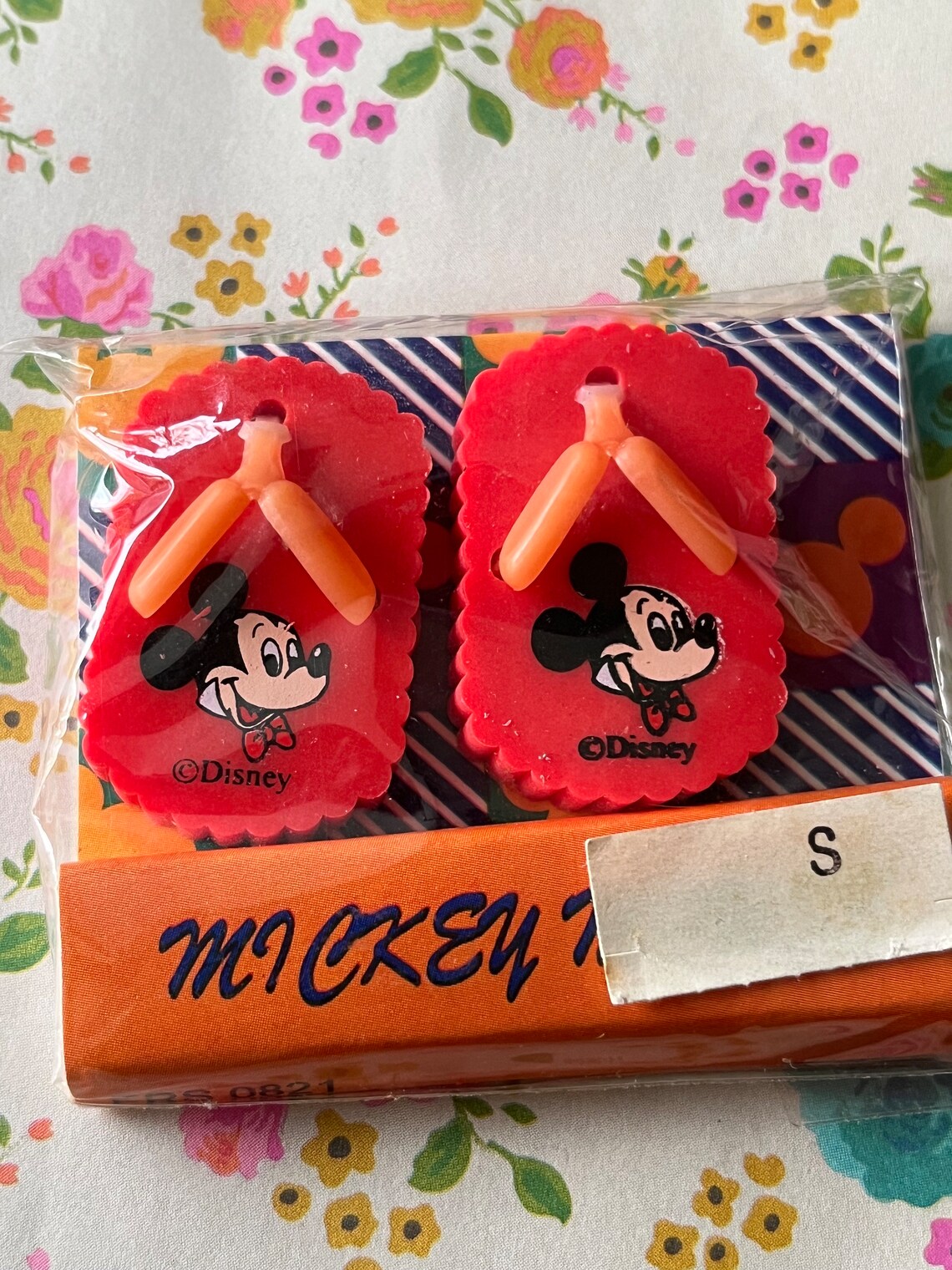 Vintage Eraser, Disney Mickey Mouse Flip Flop Erasers, Collectible