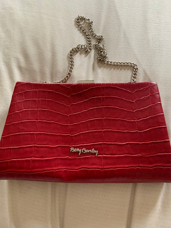Vintage red Betty Barclay clutch or shoulder bag