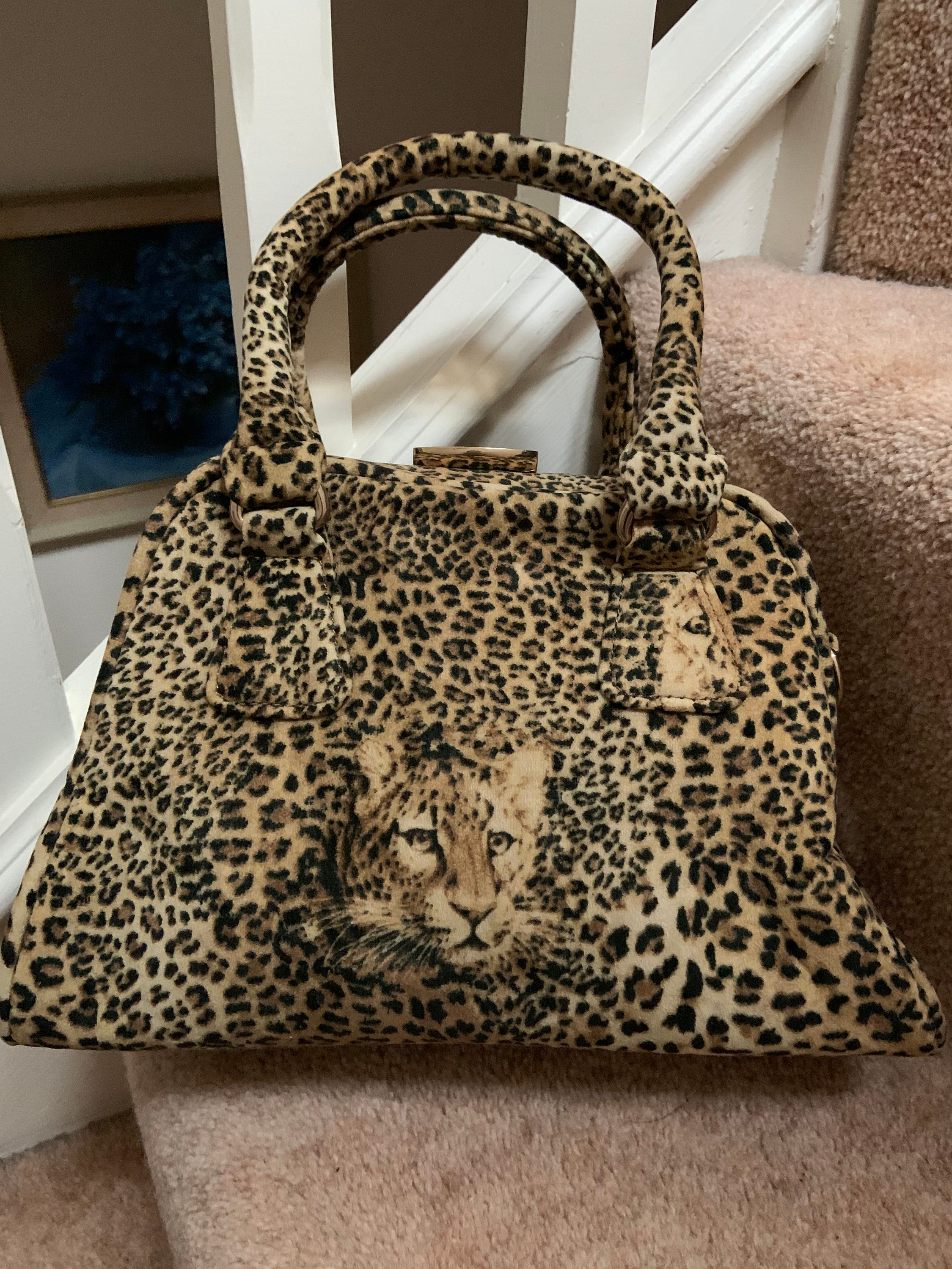HOXIS Leopard Print Envelope Evening Clutch Women Chain Shoulder Bag