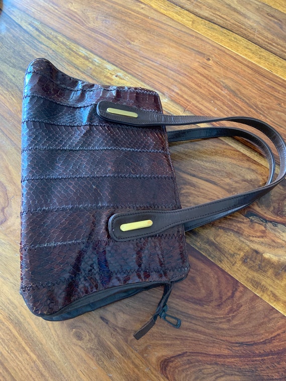 Vintage, Suzy Smith, leather, brown handbag - Gem
