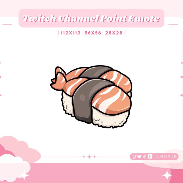 Nigiri Twitch Channel Point Icon // Sushi Emote // Emotes for Twitch Streamers & Discord Servers