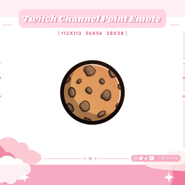 Cookie Twitch Channel Point Emote // Icon for Twitch and Discord