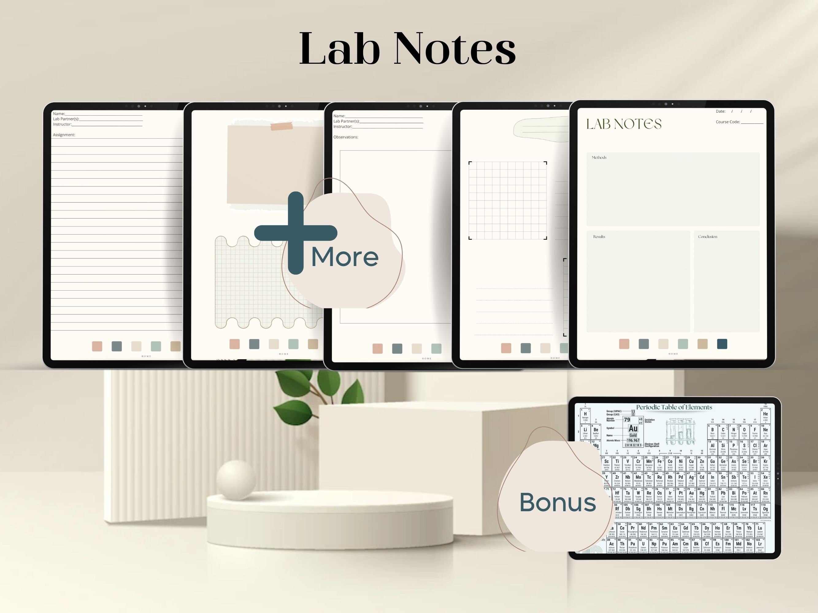 Digital Hyperlinked Laboratory Notebook Science Biology Chemistry Note ...