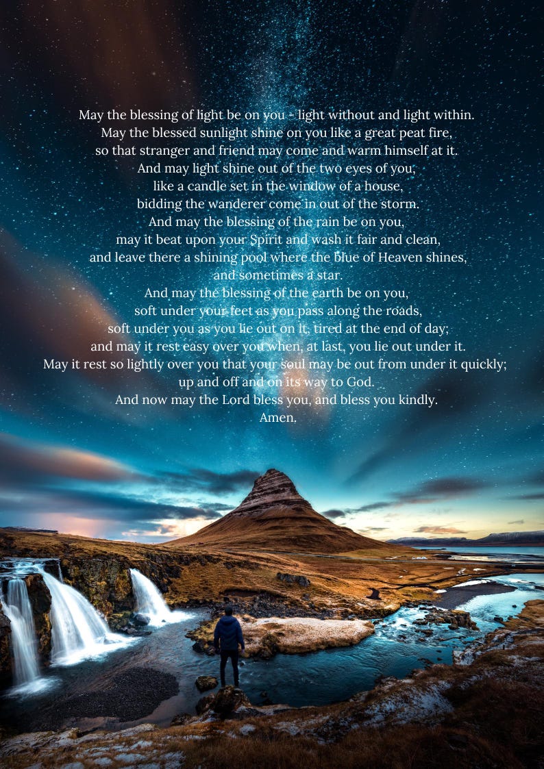 Celtic Blessing Prayer A2 Poster | Printable Wall Art (PDF) - Etsy