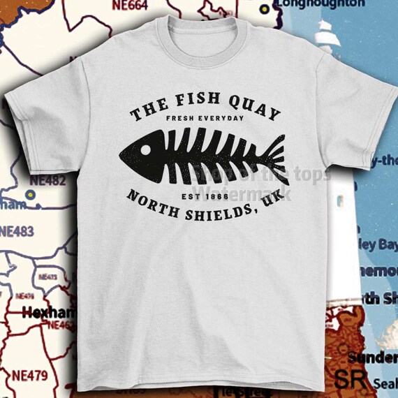 North Shields Fish Quay T-shirt, Newcastle, North Tyneside Gift