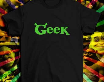 Shrek Geek/regalo de auriculares VR/camiseta de jugador/regalo para novio/regalo de oculus/Xbox/camiseta PS5/realidad virtual/nerd/pc gamer/regalo divertido
