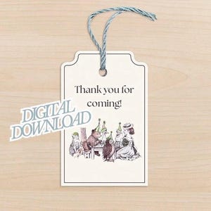 Little Bear Birthday Party Favor Tags, Maurice Sendak Little Bear, Kids Birthday Goody Bag Tags, Toddler Birthday Party Decor, Treat Bags