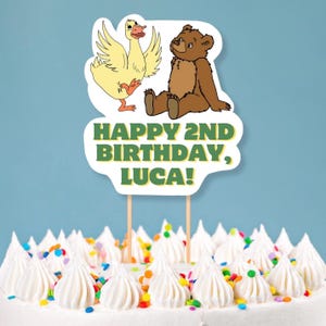 Little Bear Cake Topper, Maurice Sendak Little Bear, Kids Birthday Cake Topper, Toddler Birthday Decor