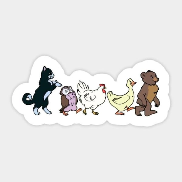 Maurice Sendak Little Bear Inspired Sticker | Waterproof Little Bear Inspired Vinyl Sticker, Cute Funny Sticker for Laptop or Water Bottle