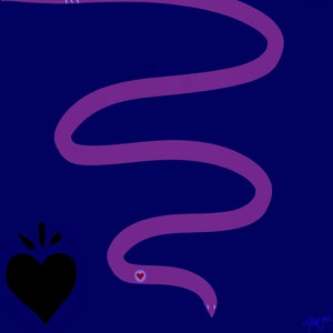 Snake of Hearts Print