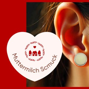 Gioielli per il latte materno orecchini a bottone da 10 mm &quot;Loving Memories&quot;, gioielli per il latte materno, regalo per la mamma, ricordo dell&#39;allattamento al seno, bambino,