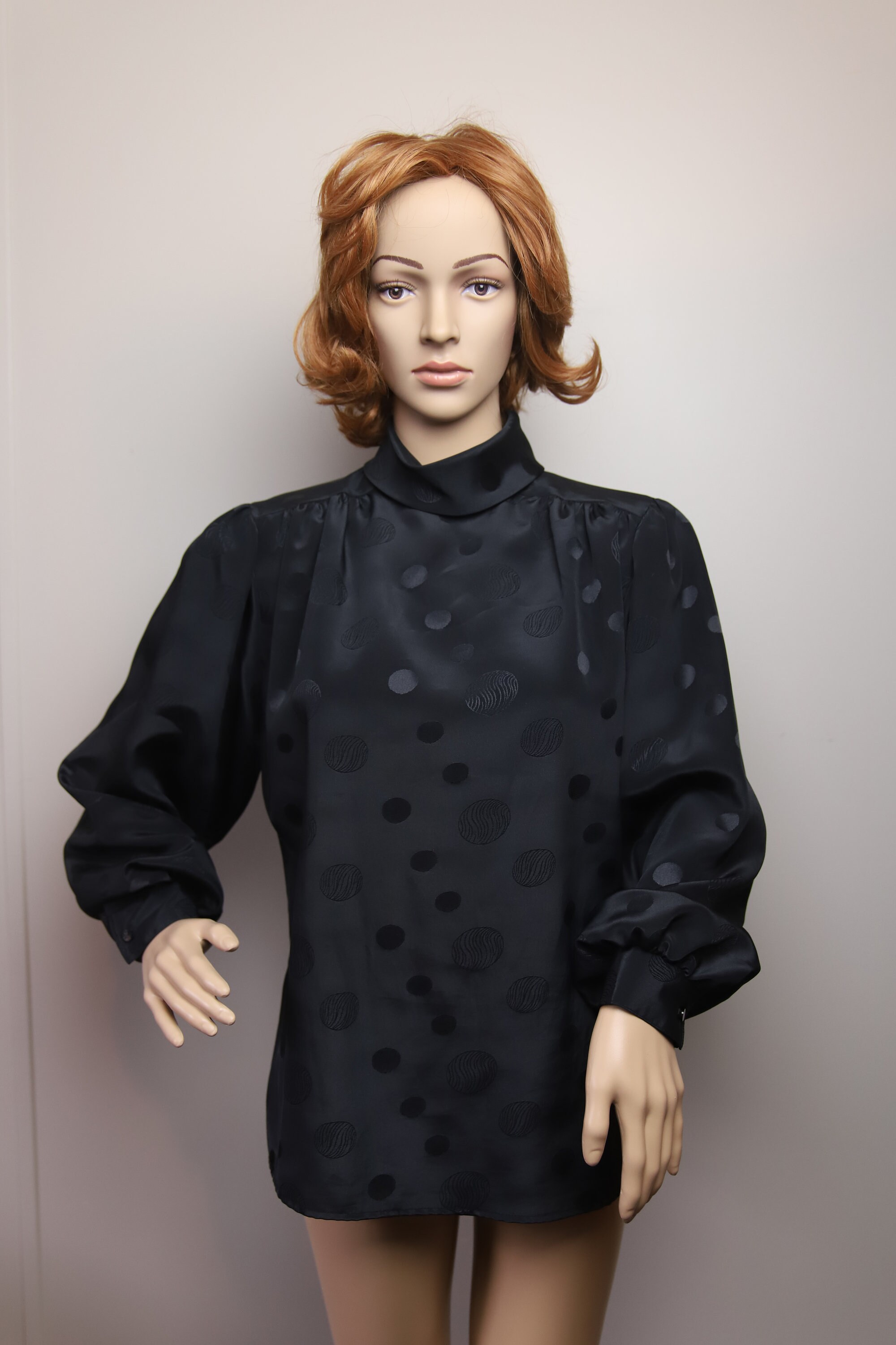 70’s White Ruffle Tuxedo Blouse by Laura Mae main image 1