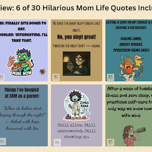 30 Frases Engraçadas de Mãe para o Instagram | Pacote de Conteúdo para Mídias Sociais | Frases sobre Parentalidade para Mães