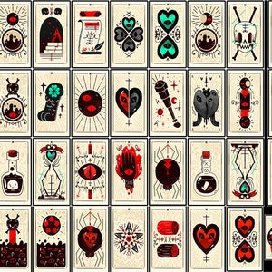 Cult of the Lamb ALL TAROT CARDS Png Ready to Print High Etsy