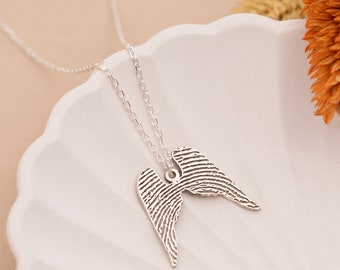 Angel Wing Fingerprint Necklace • Fingerprint Necklace • Actual Fingerprint Jewelry • Handwriting Jewelry • Mother's Day Gift for Her