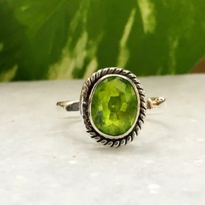 Peridot Gemstone Ring, 925 Sterling Silver Handmade Jewelry, Friendship Day Gift, Statement Ring, Gift For Her, Wedding Jewelry, Women Ring