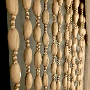 Boho Beaded Curtains Doorway Curtain Beads Cafe Curtain Linen Sheer Curtains for Summer Hippie Bead Curtain Short Door Curtain Home Decor