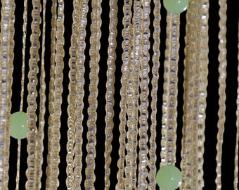 Beaded Curtain Doorway Beads Night Luminescent Pearl Beaded Curtains for Closet String Cafe Curtains Sheer Curtain Door Curtain Bead Curtain