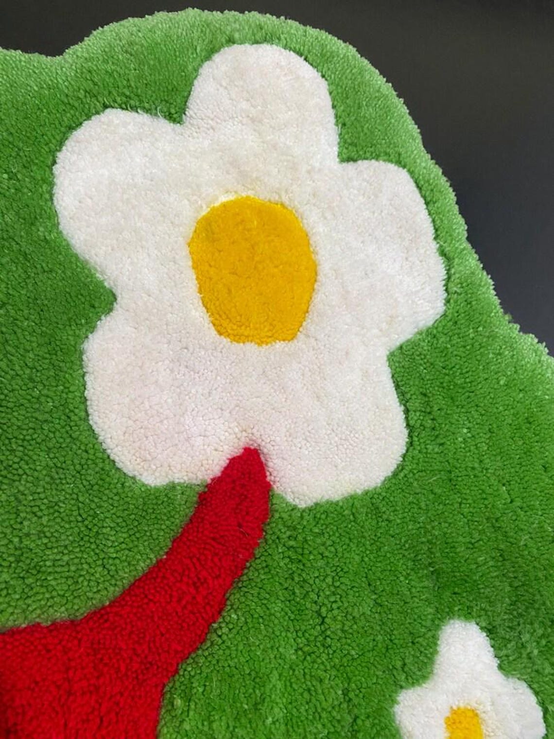 Gamecube Rug Round Pikmin Rug Tufting Gamecube Handmade Rugs Red Pikmin Rugs for ...